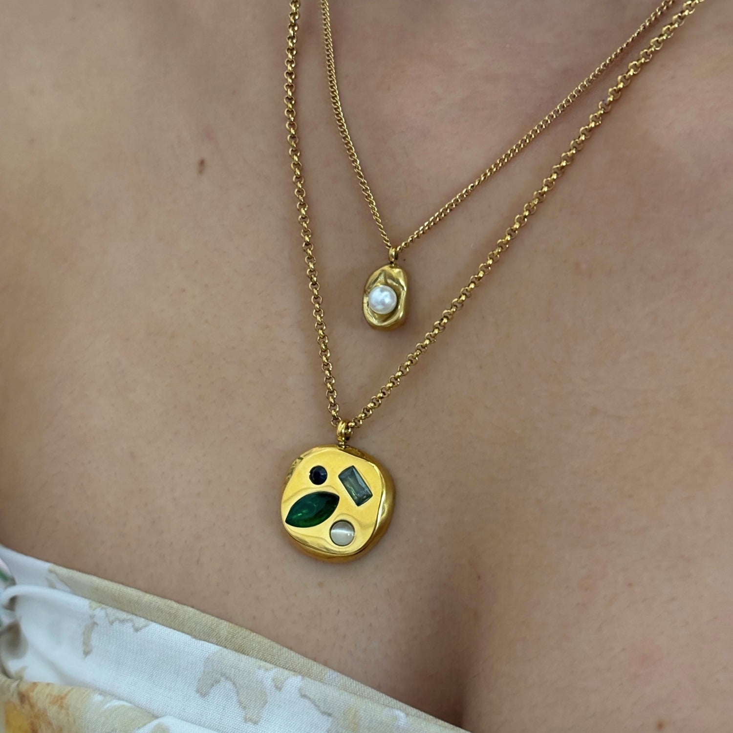 Medallion Emerald Necklace