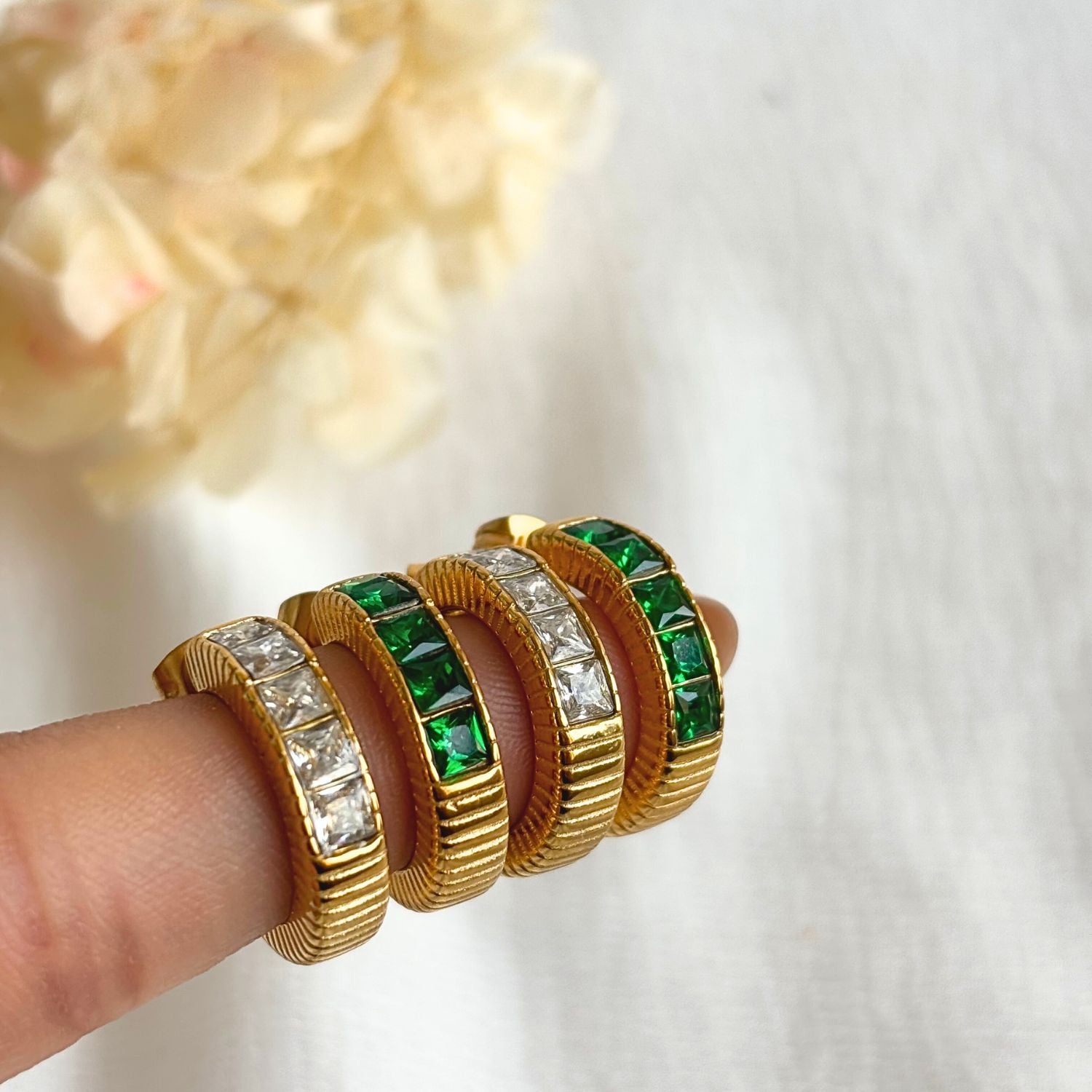 Emerald Tennis Hoops