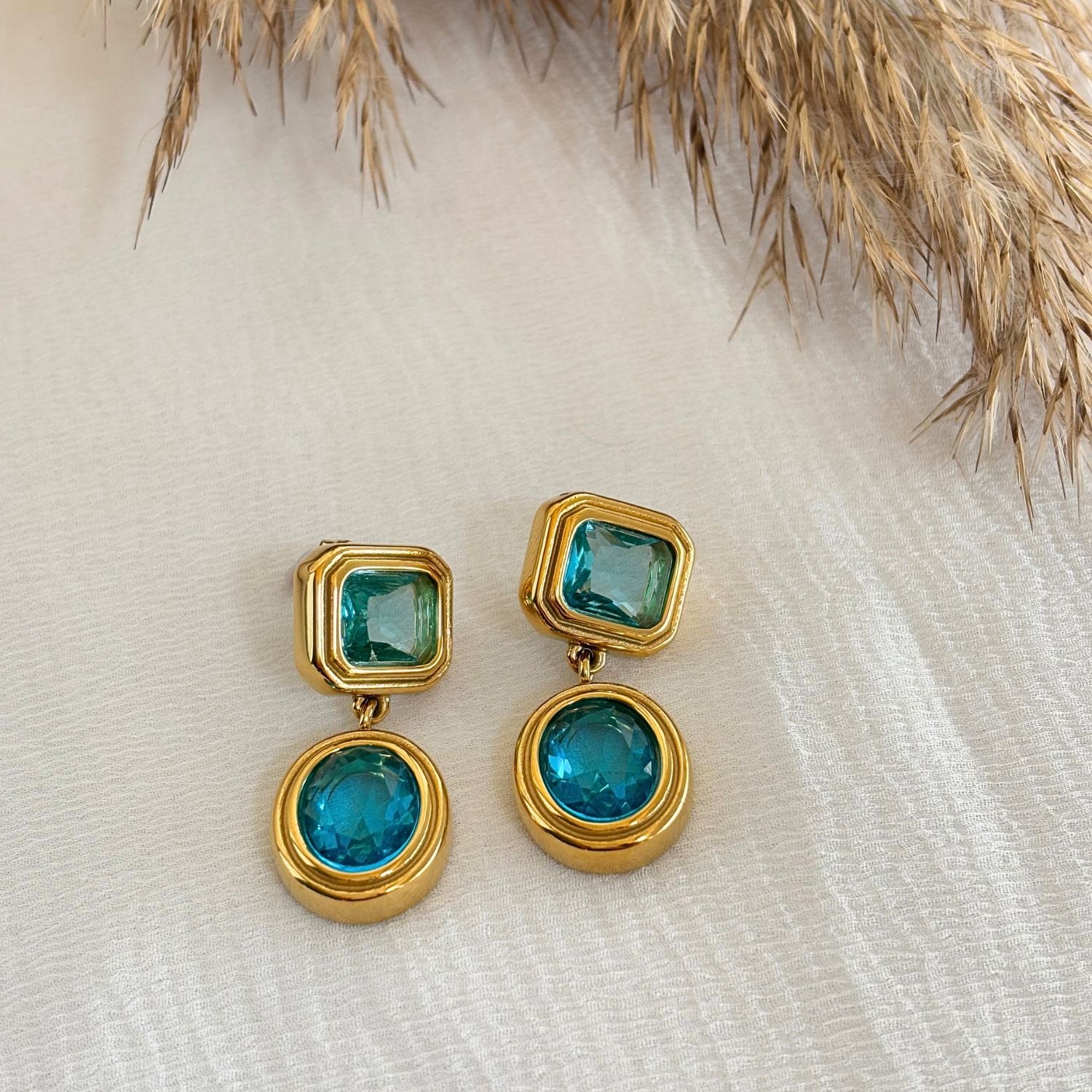 Aqua Drop Earrings