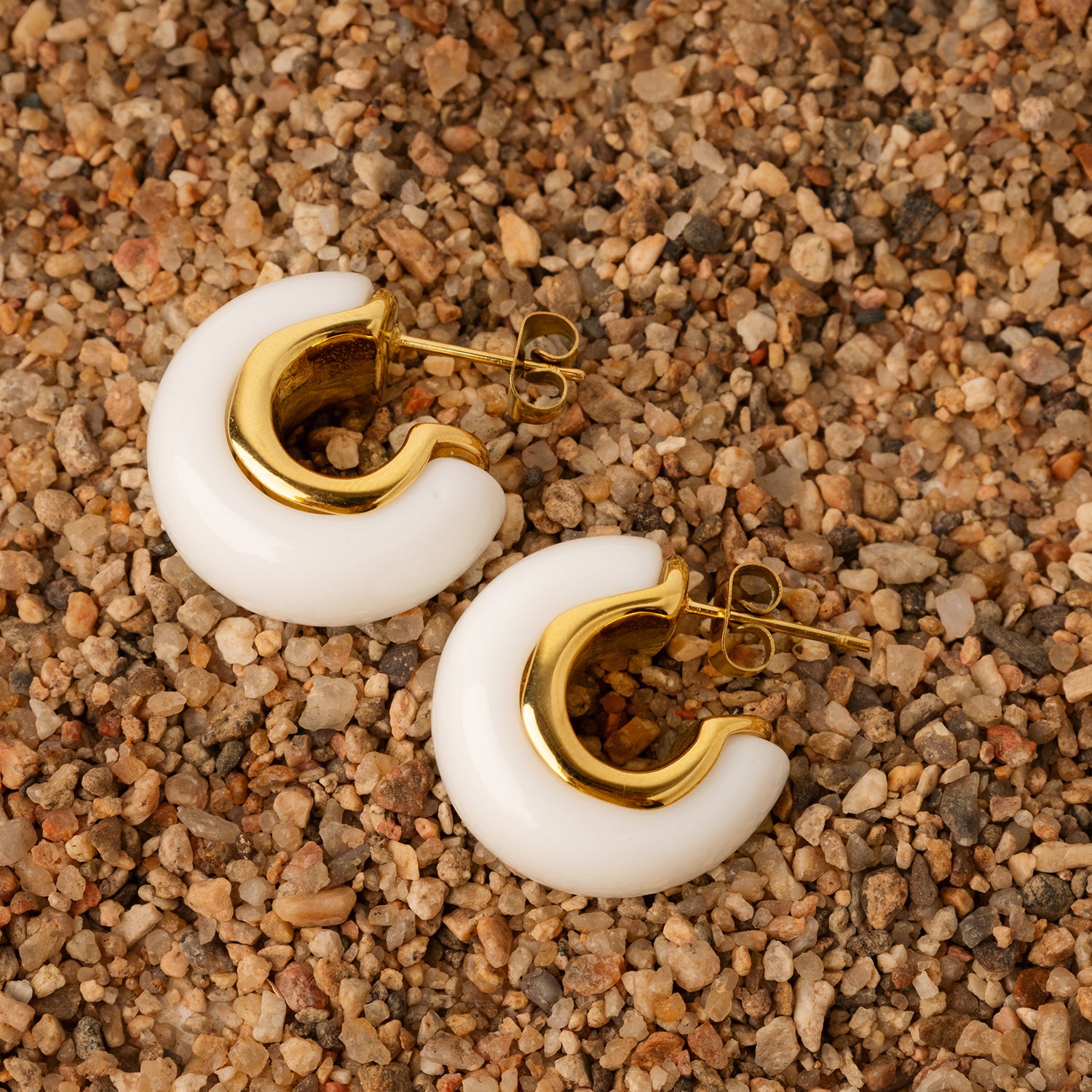 Chunky C Shape Earrings