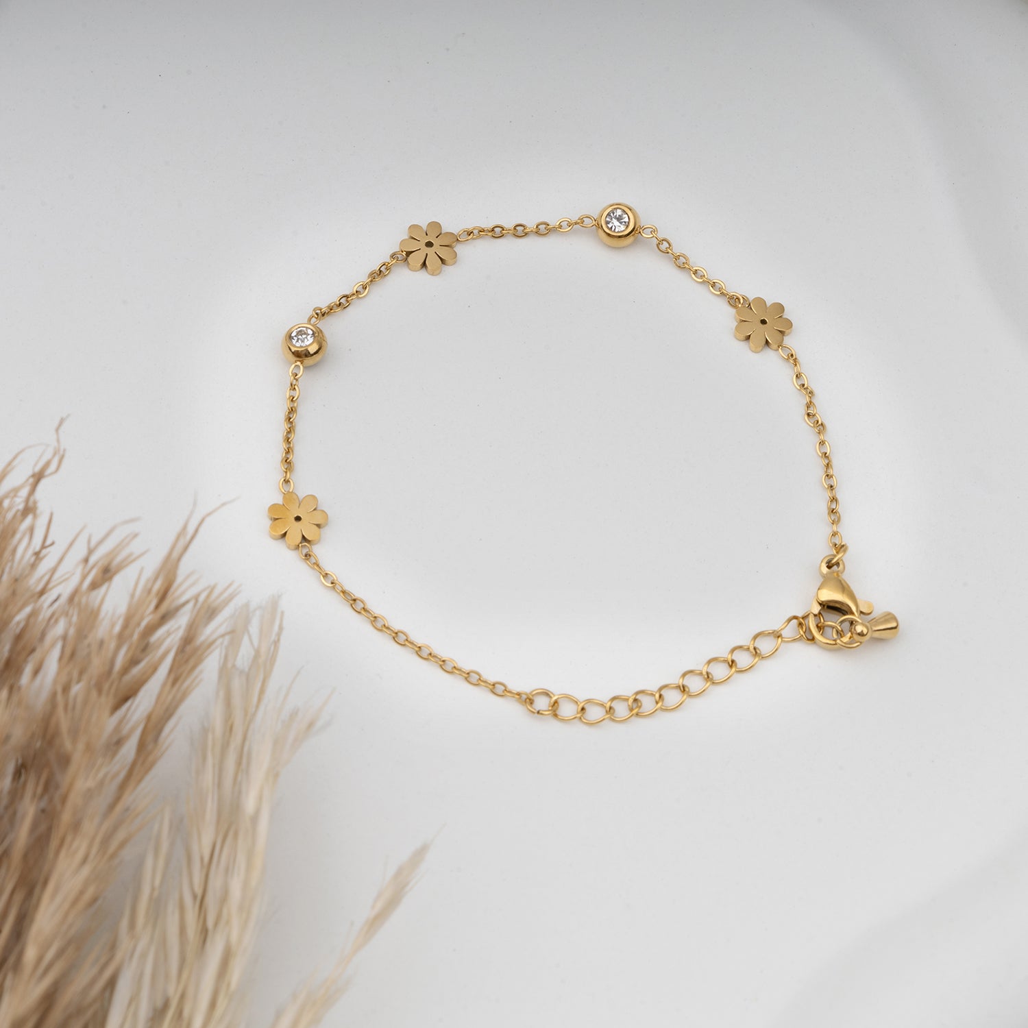 Daisy Charm Bracelet