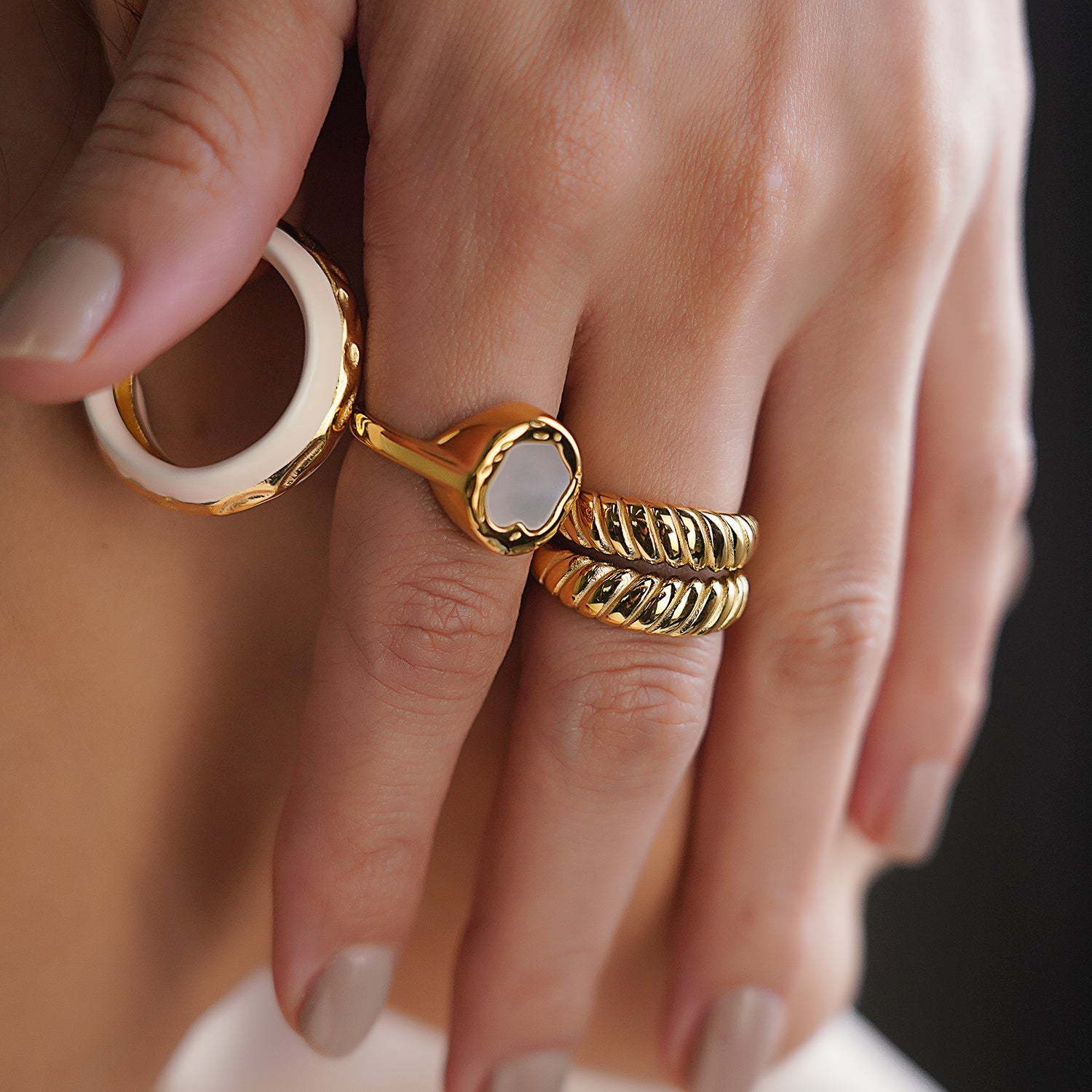 Dual Rope Texture Ring