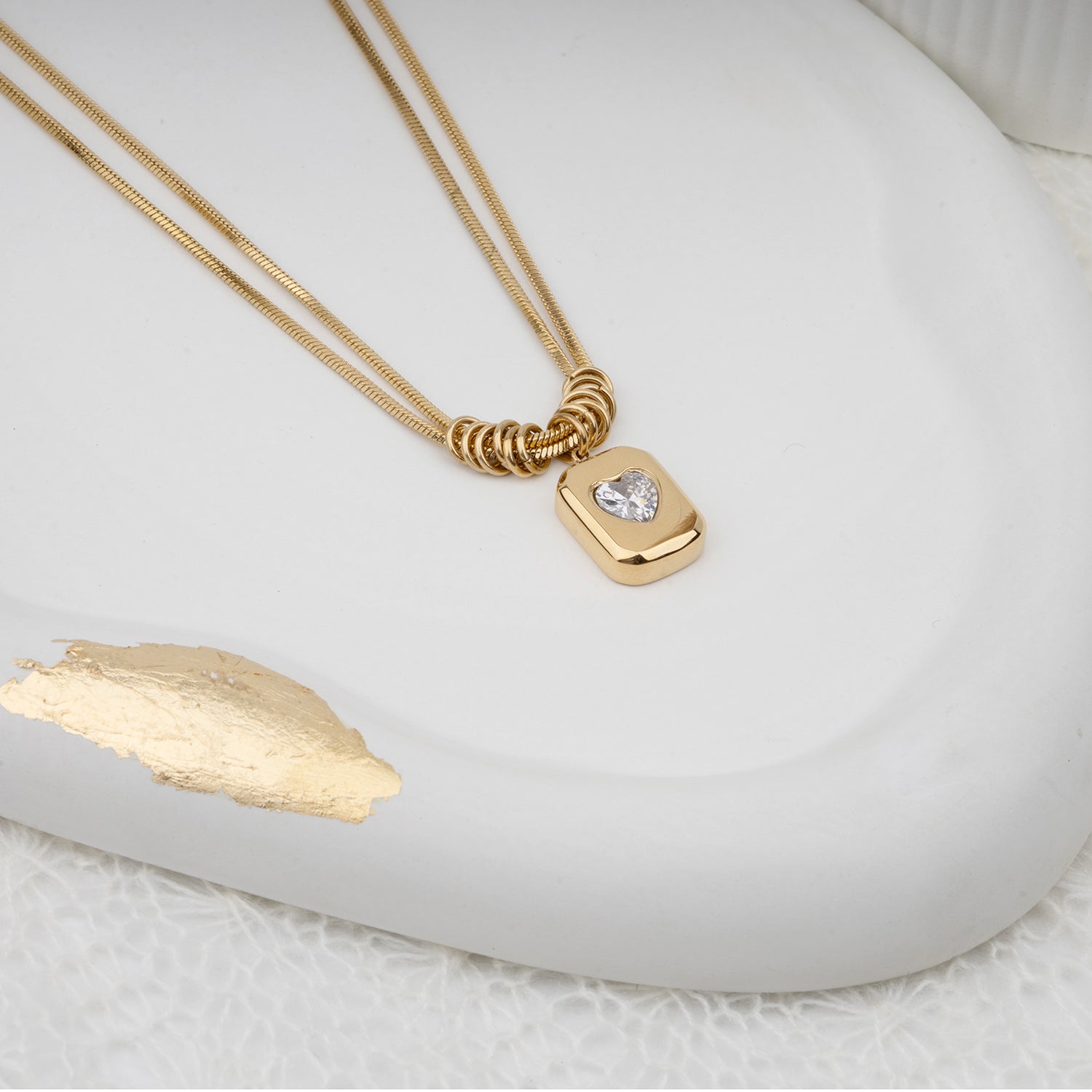 Golden Heartbeat Necklace