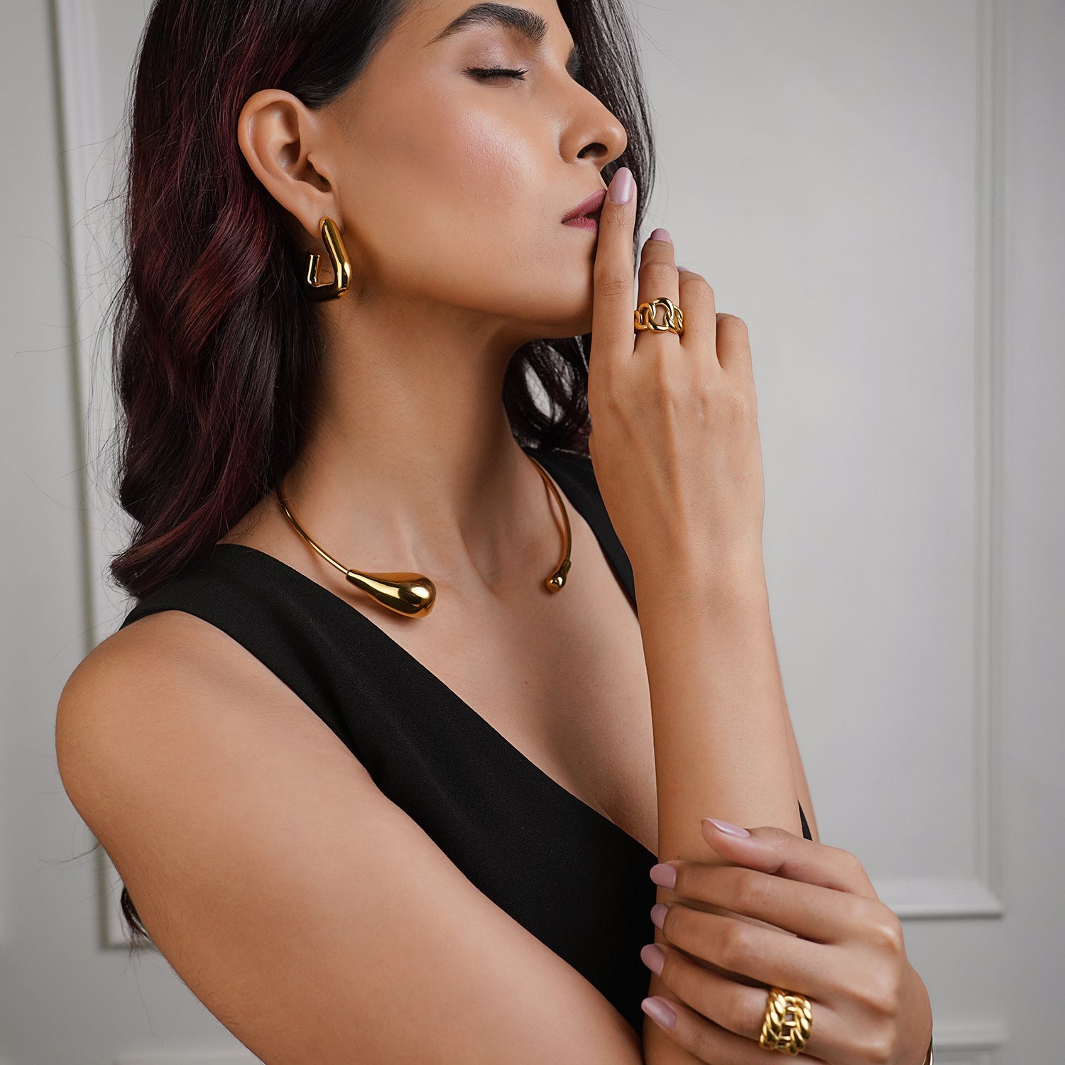Golden Prism Hoops