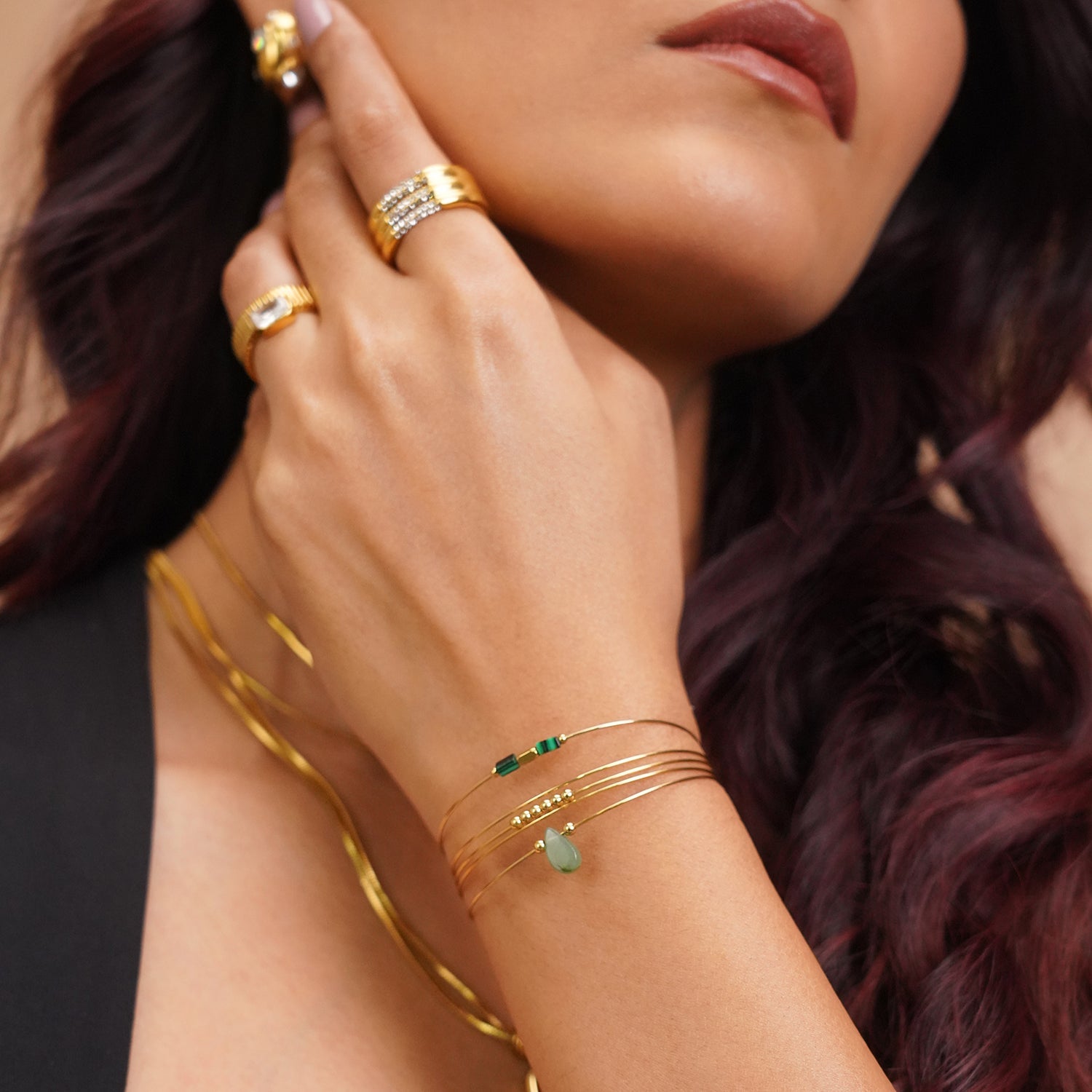 Intertwined Gem Cuff