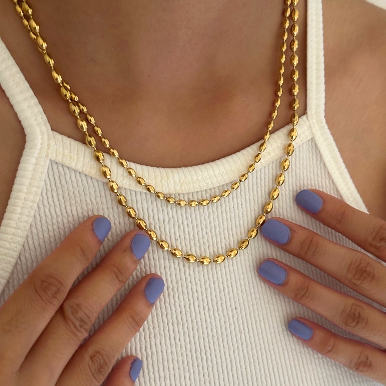 Molten Drop Layered Necklace