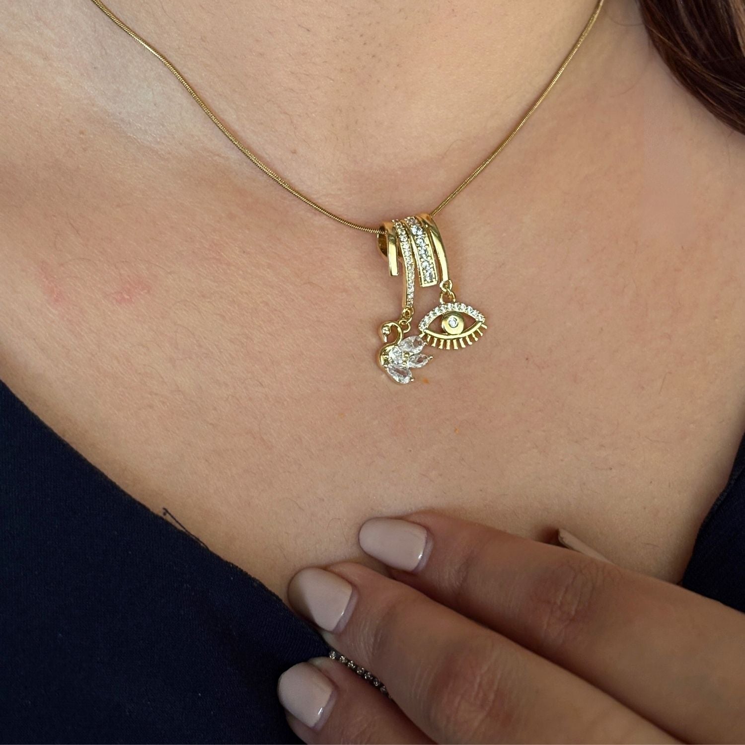 Mystic Dove Charm Necklace