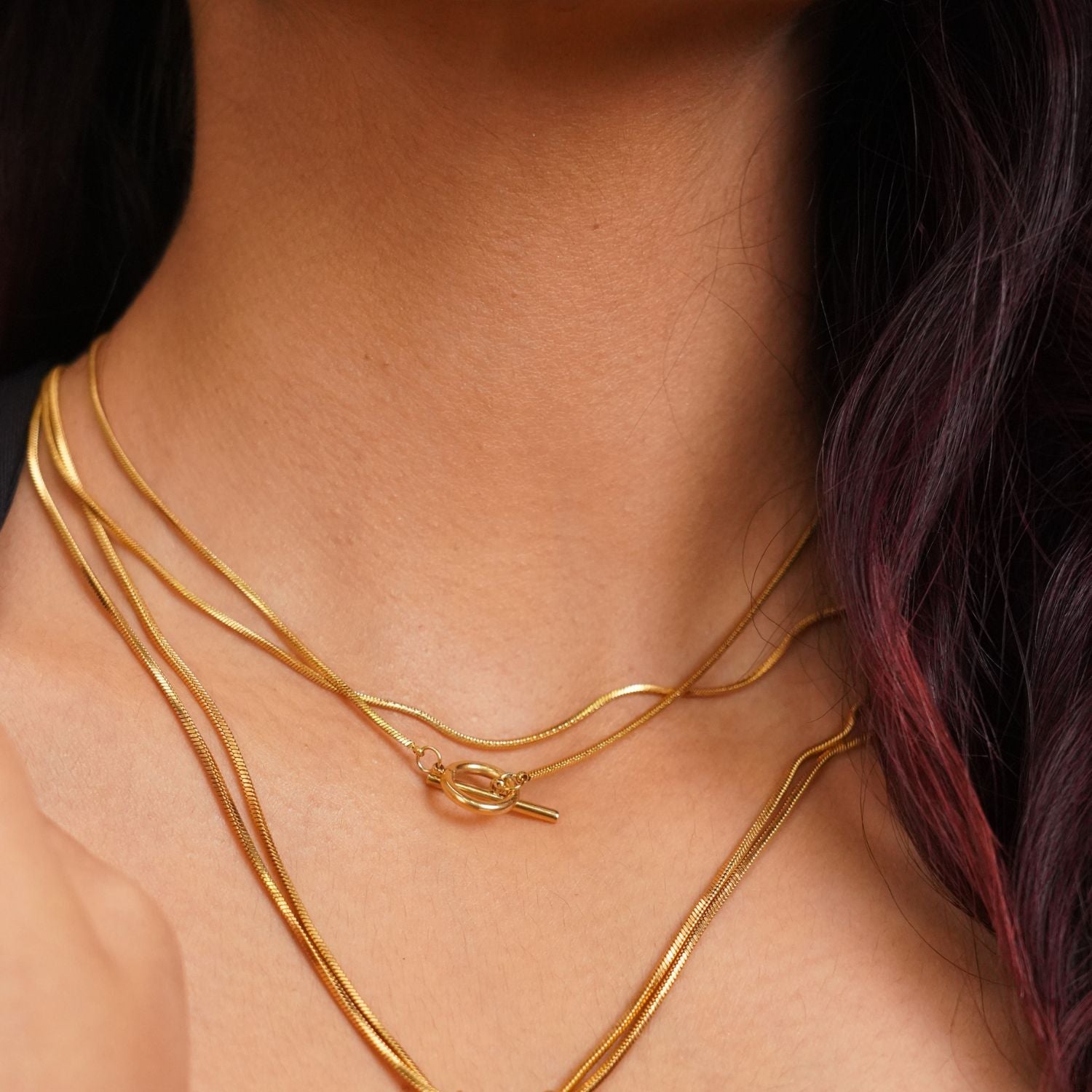Orbital Link Double Layer Necklace