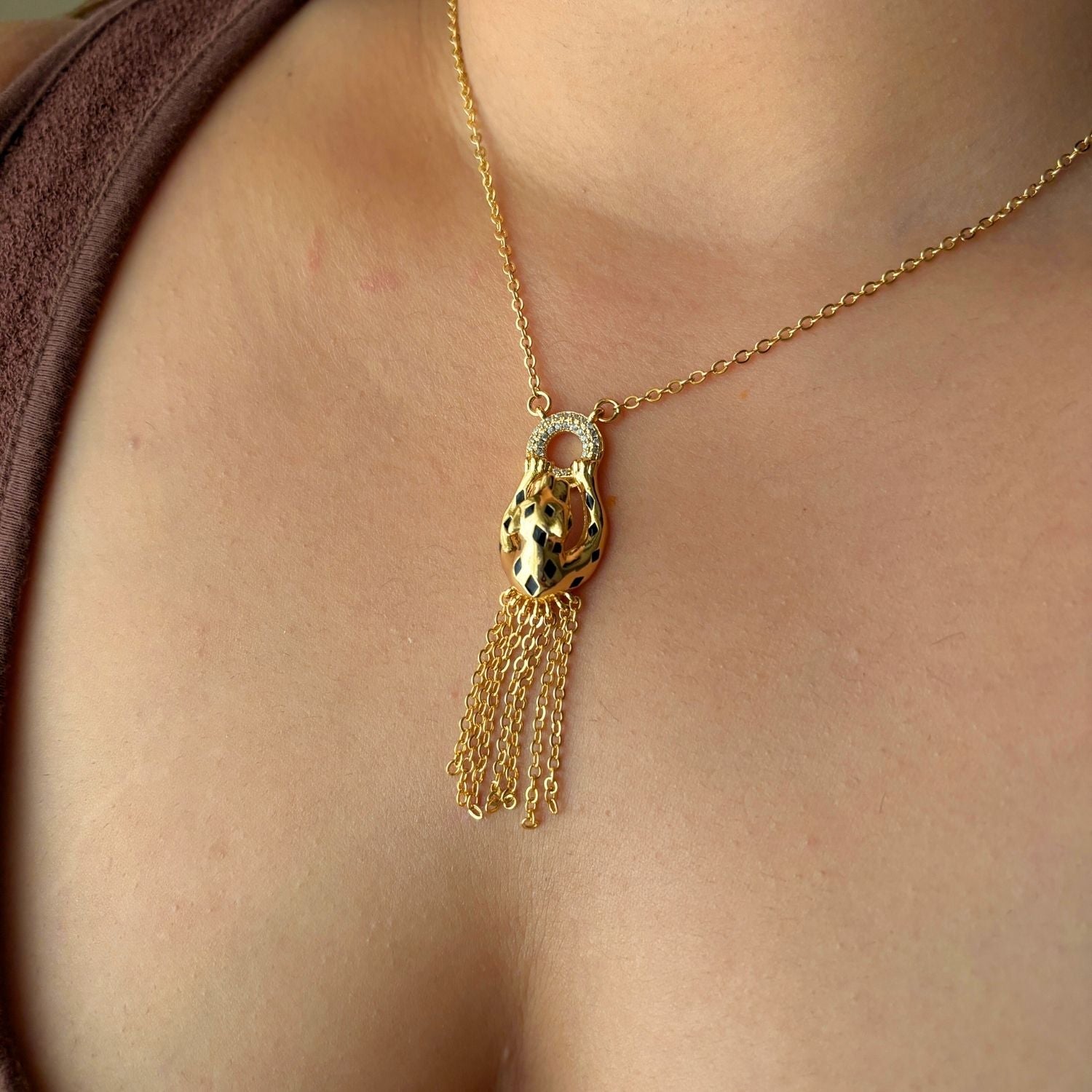 Panther Tassel Necklace