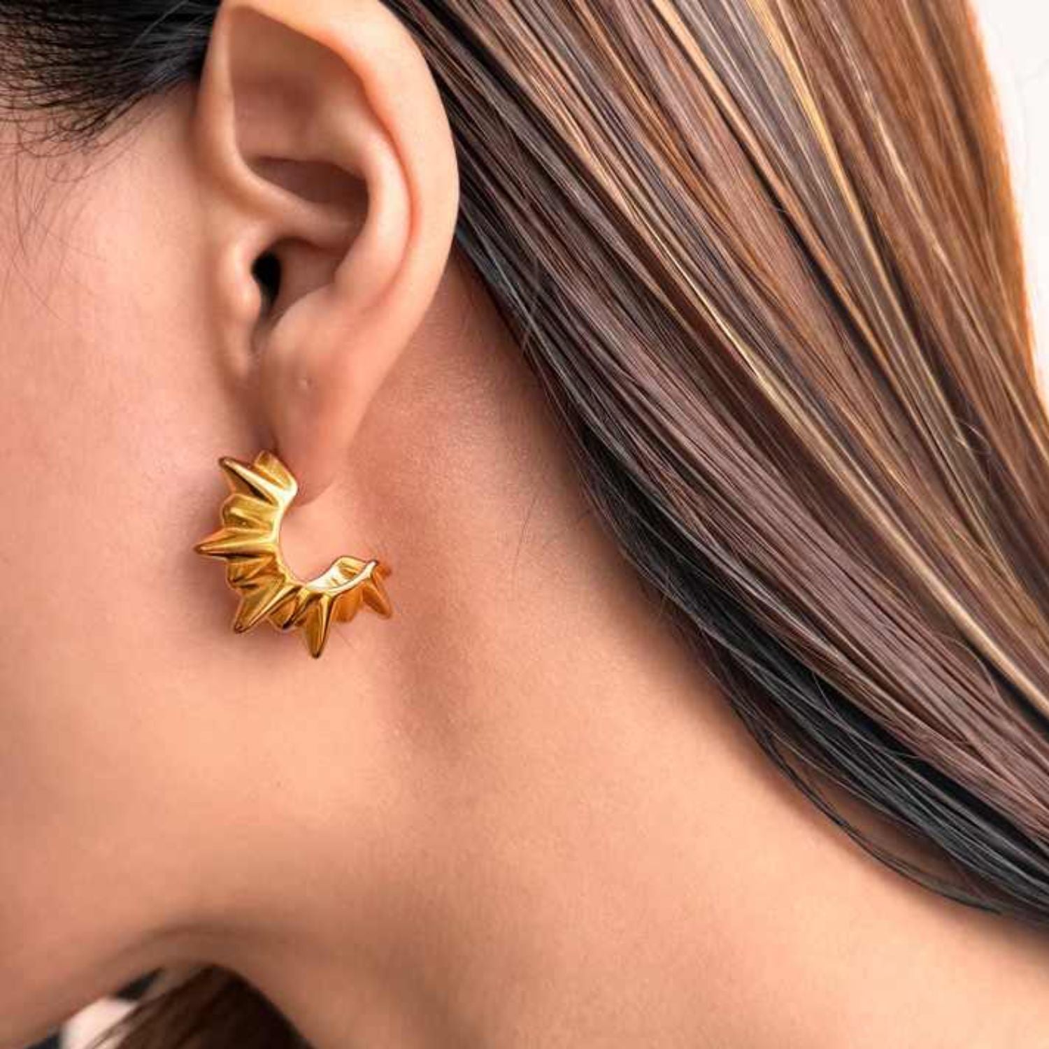 Sun Gear Gothic Earrings