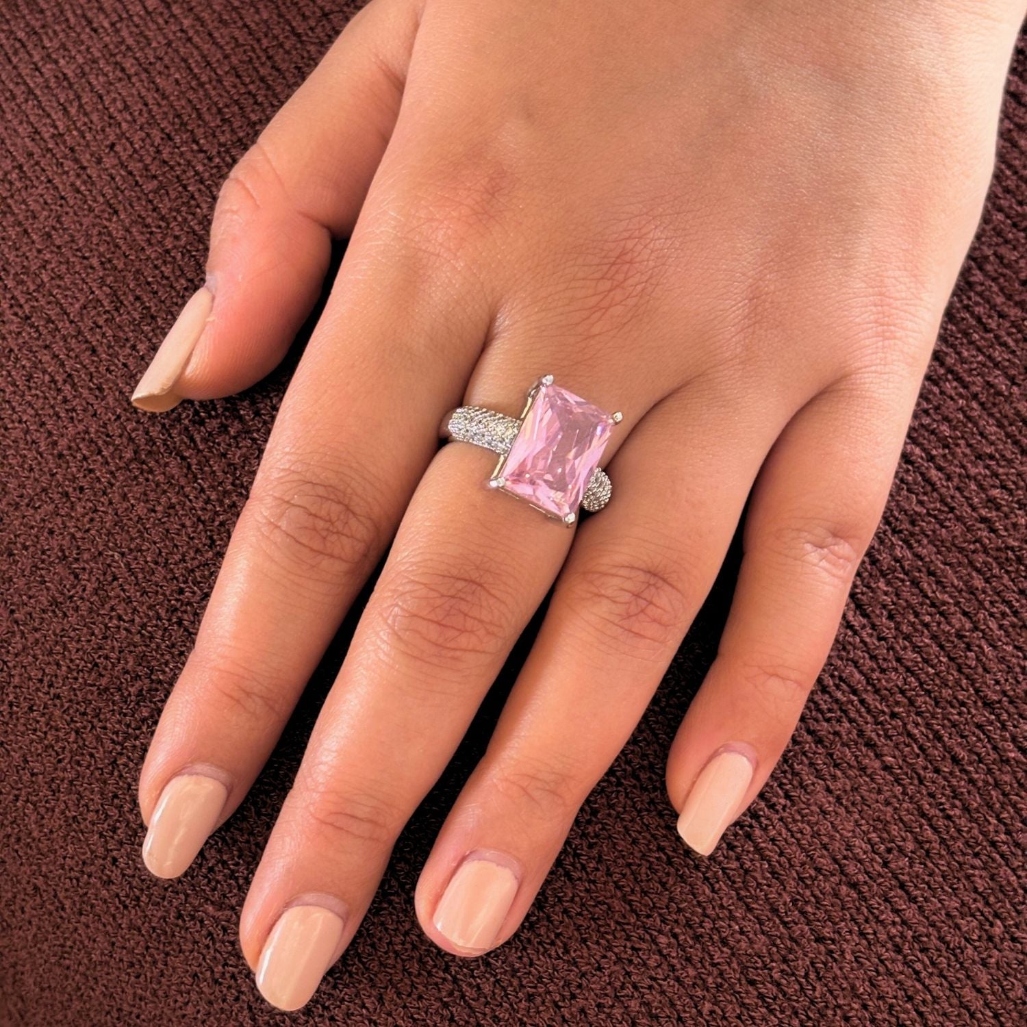 Blush Pink Statement Ring