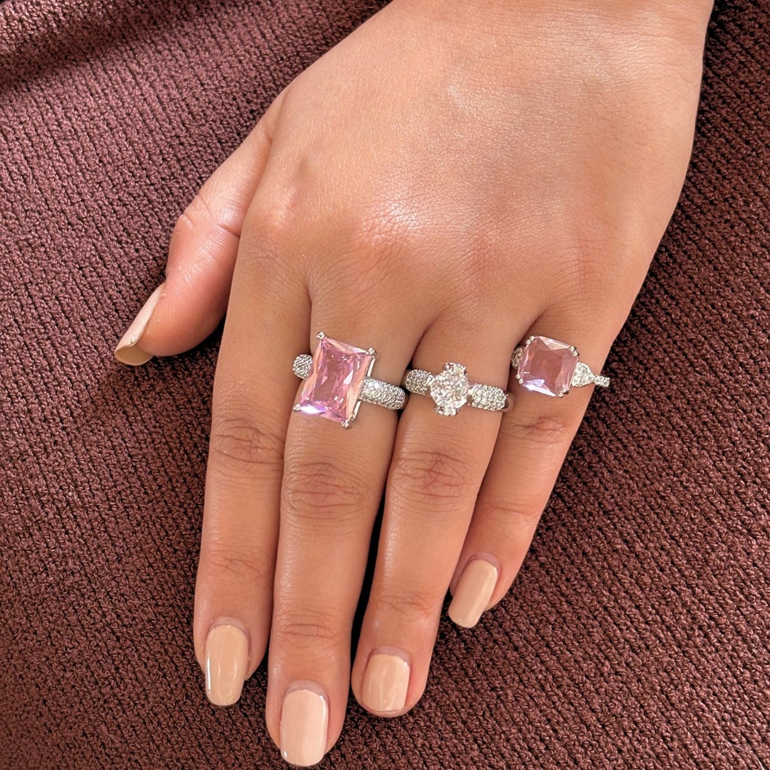 Blush Pink Statement Ring