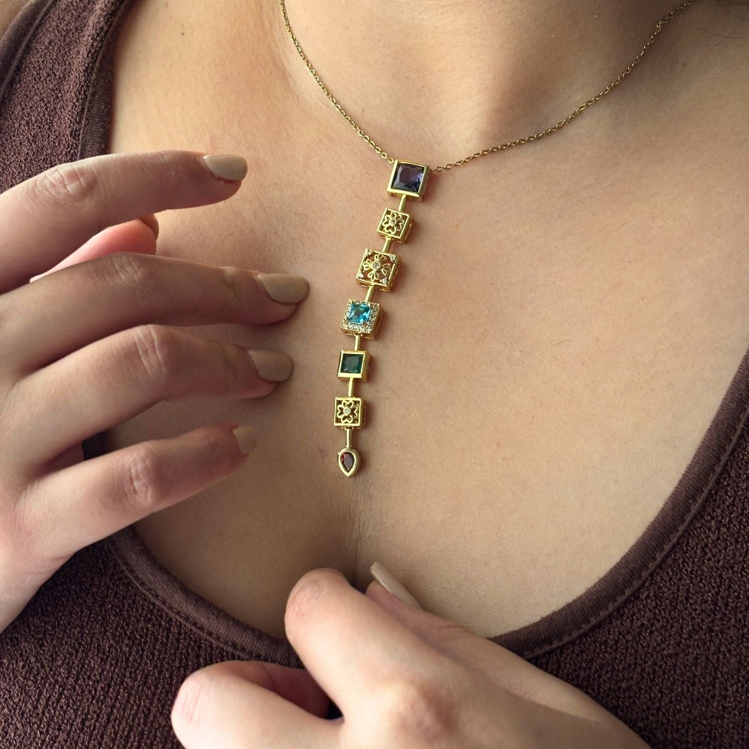 Bohemian Drop Necklace