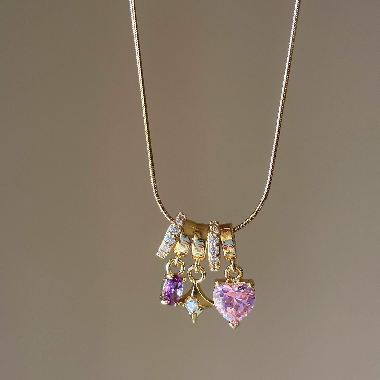 Cosmic Love Cluster Necklace
