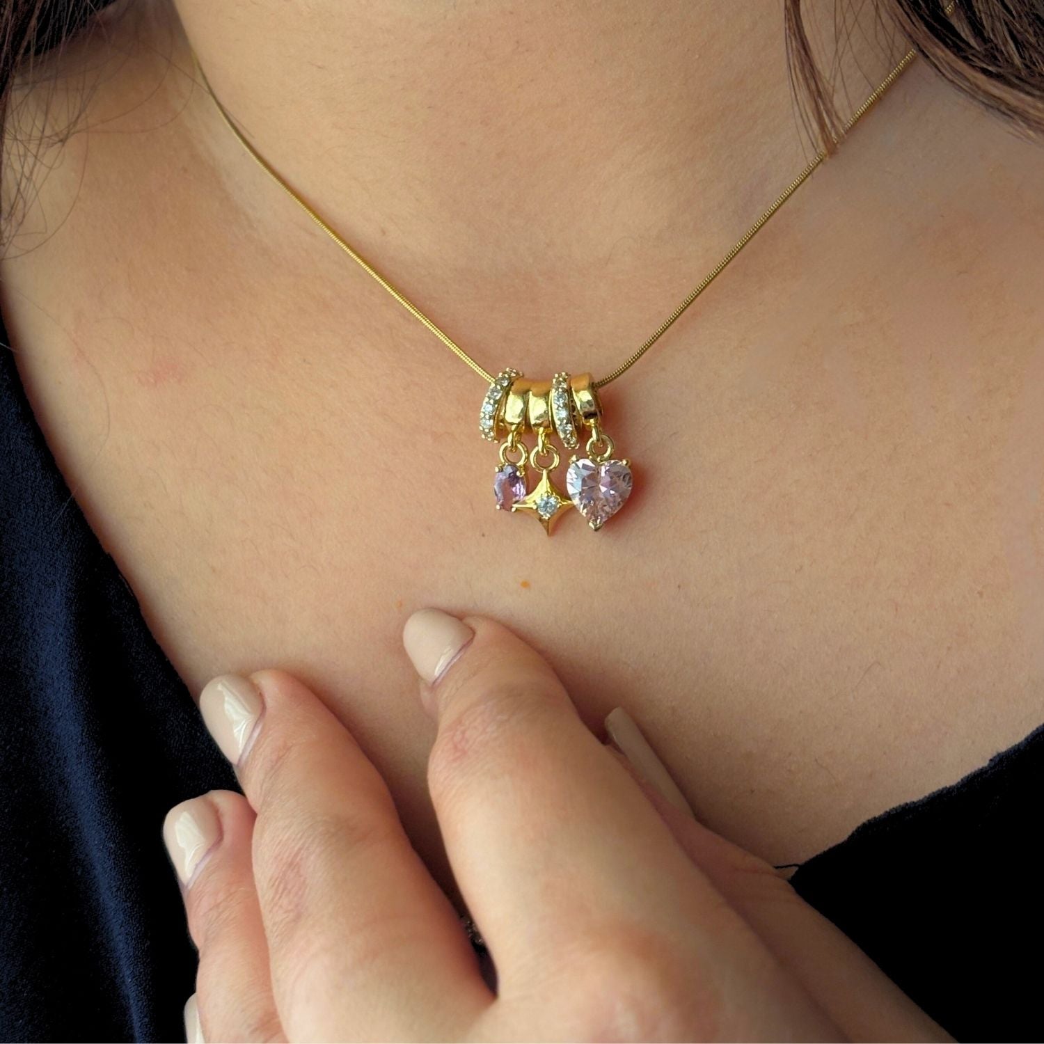 Cosmic Love Cluster Necklace