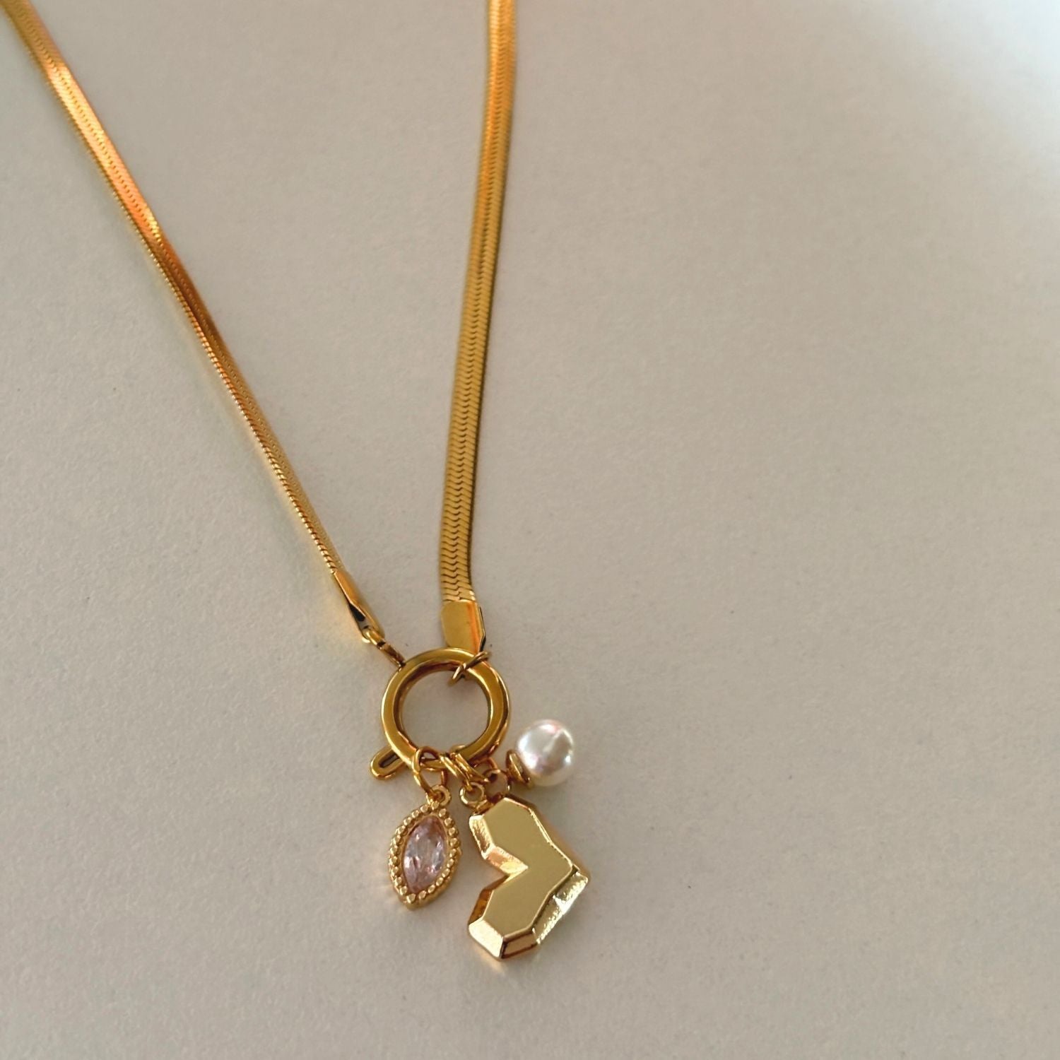 Geometric Love Cluster Necklace