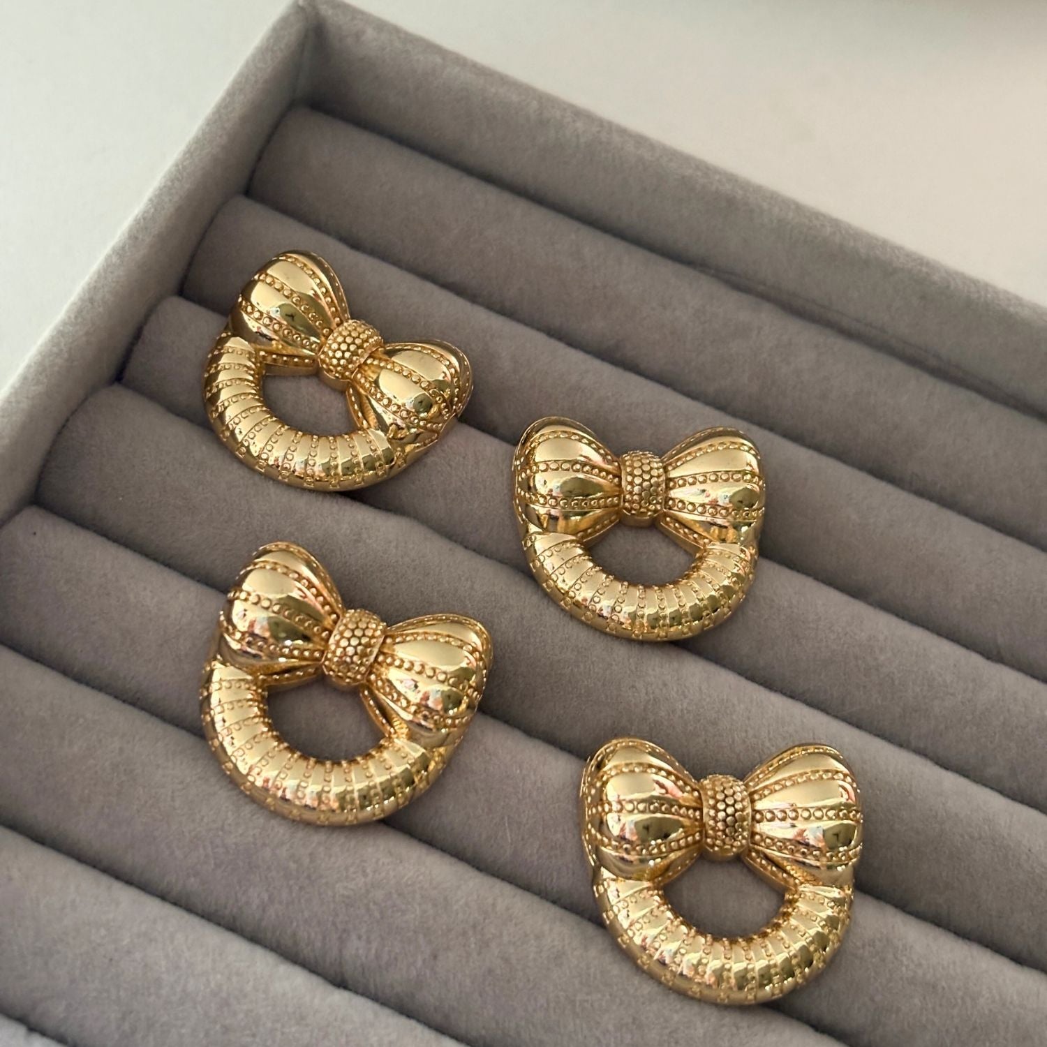 Goldden Bow Studs