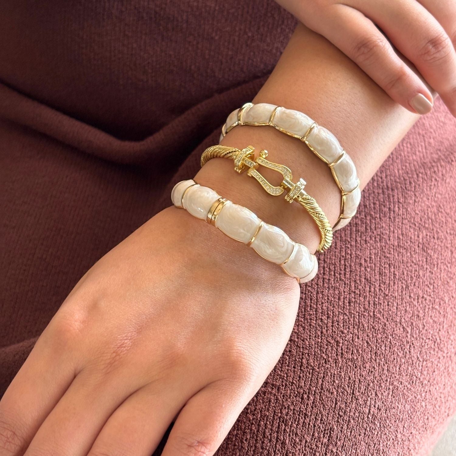 Ivory Segmented Bangle