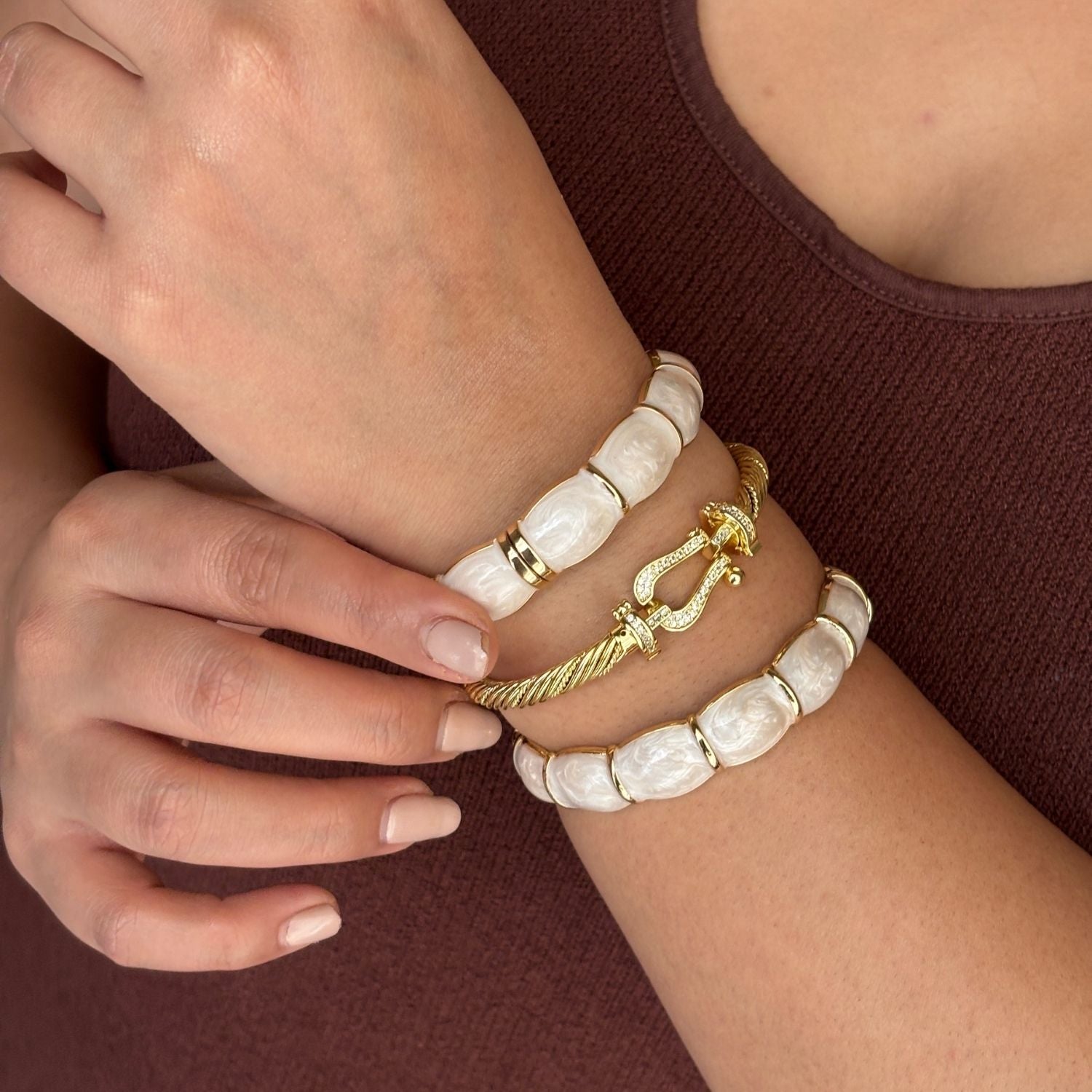 Ivory Segmented Bangle