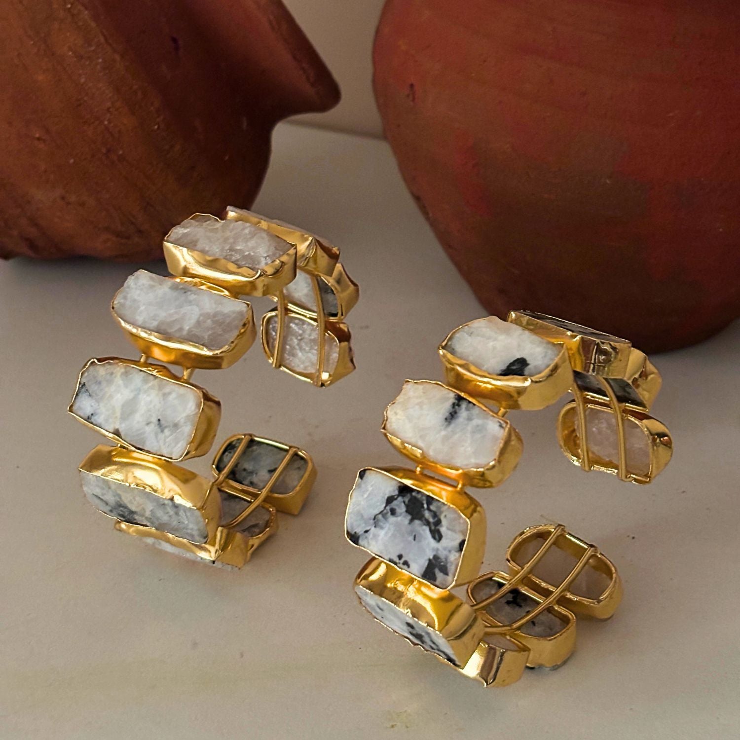 Moonstone Cluster Bracelet