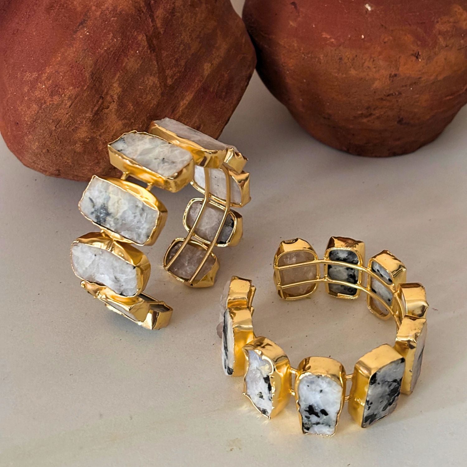 Moonstone Cluster Bracelet