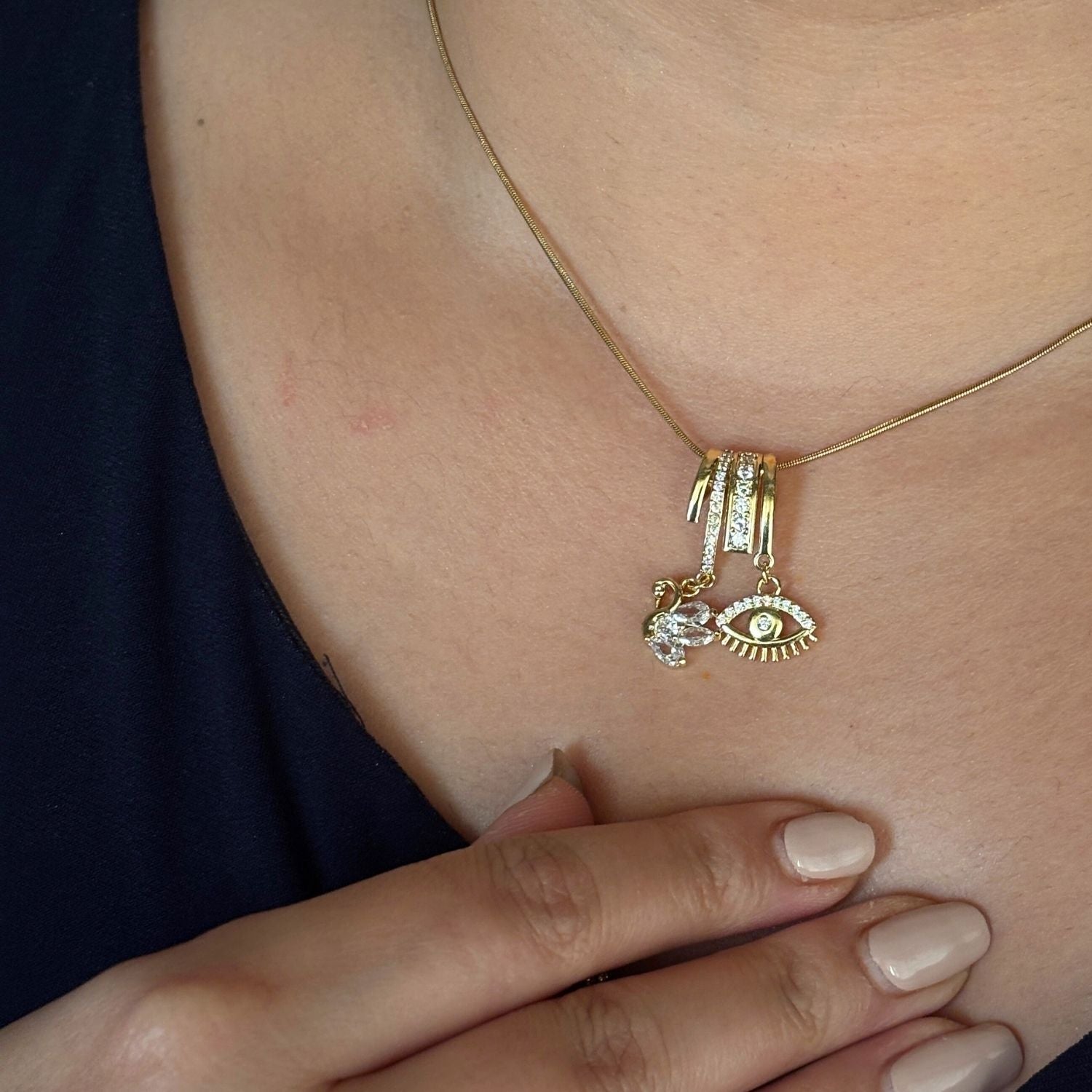 Mystic Dove Charm Necklace