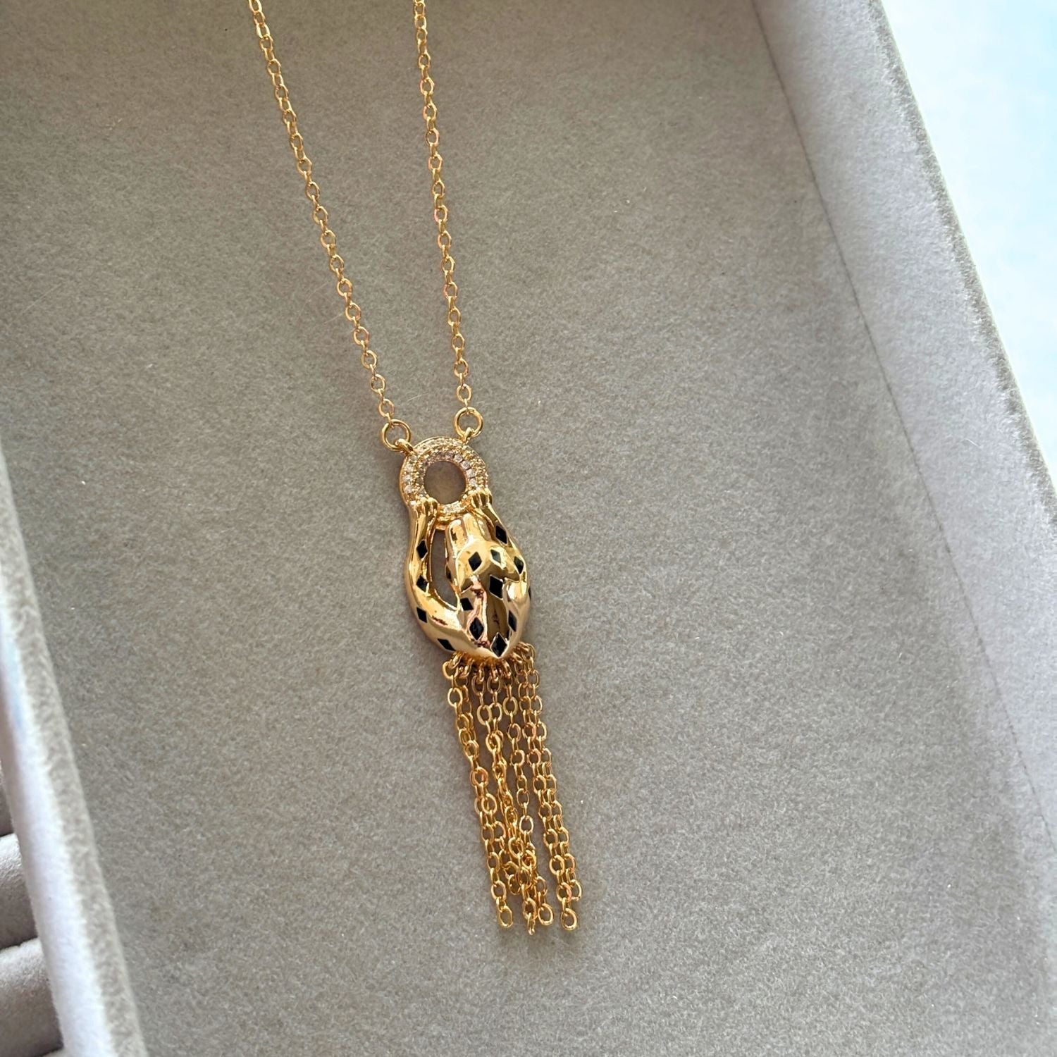 Panther Tassel Necklace