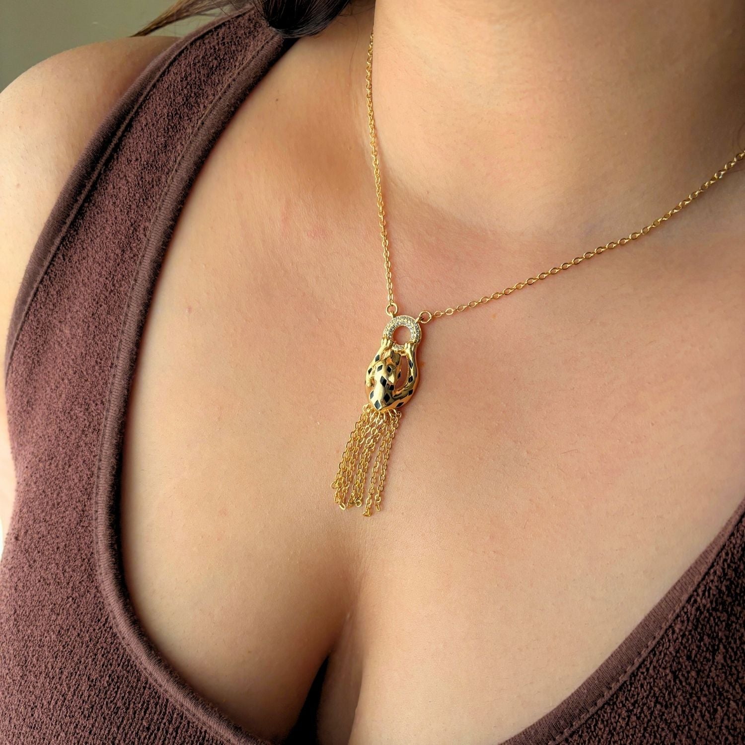 Panther Tassel Necklace