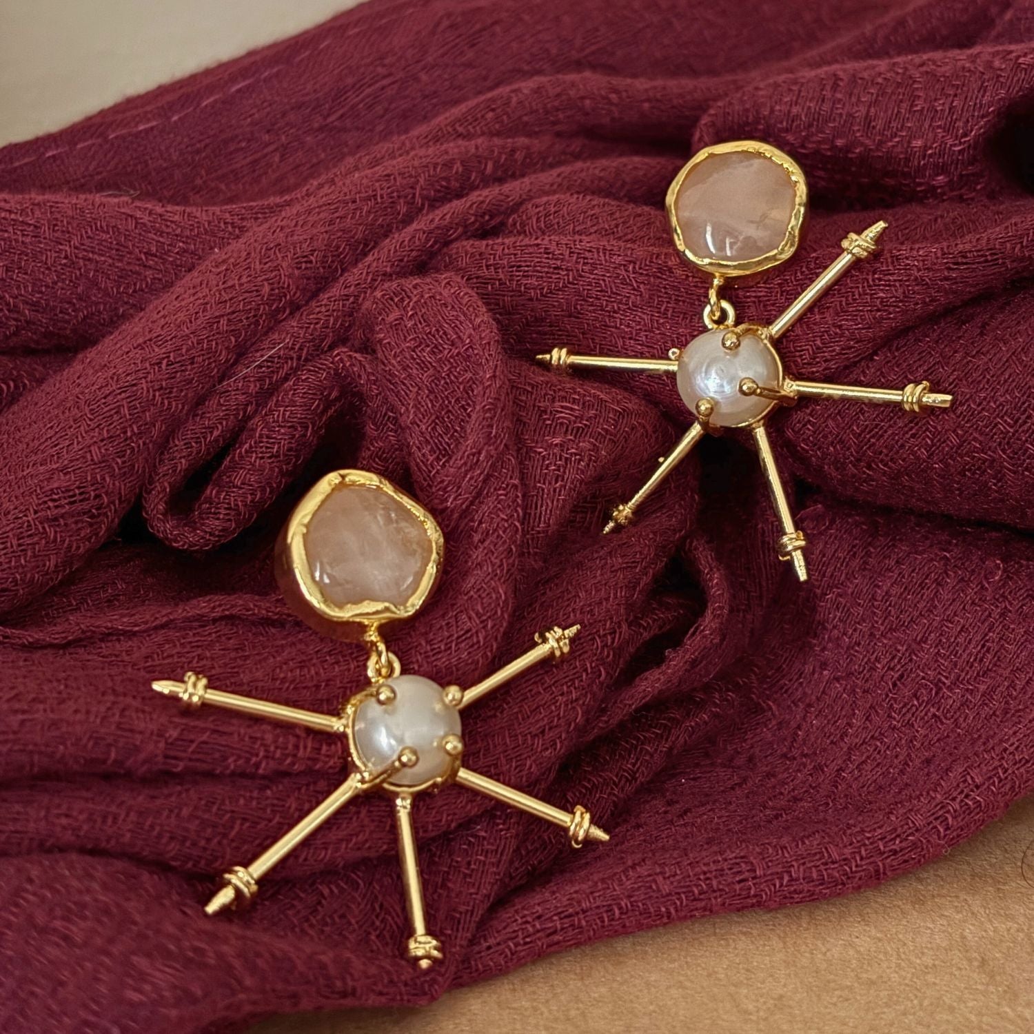 Tara Drops (Rose Quartz )