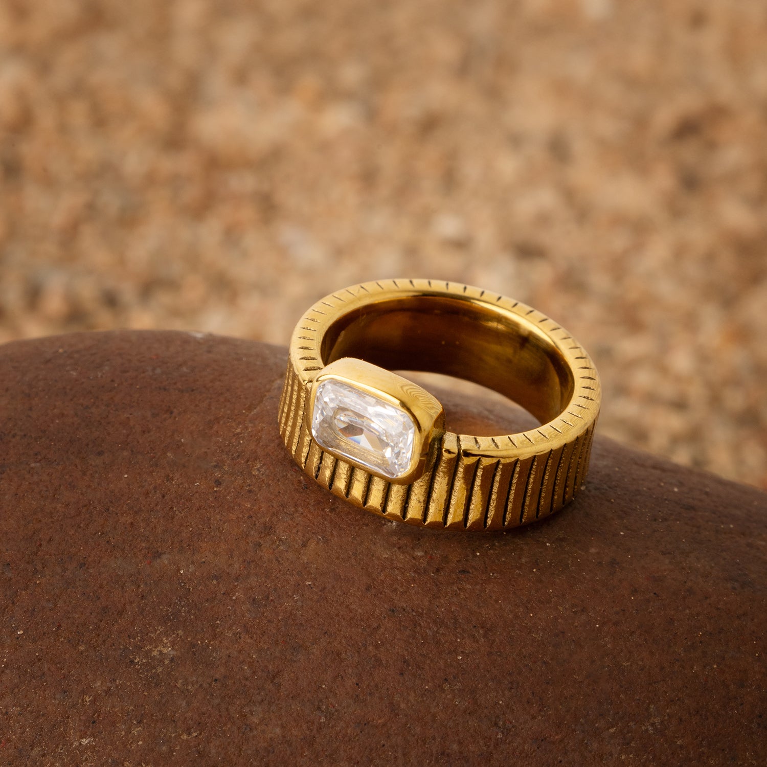 Textured Treasure Ring