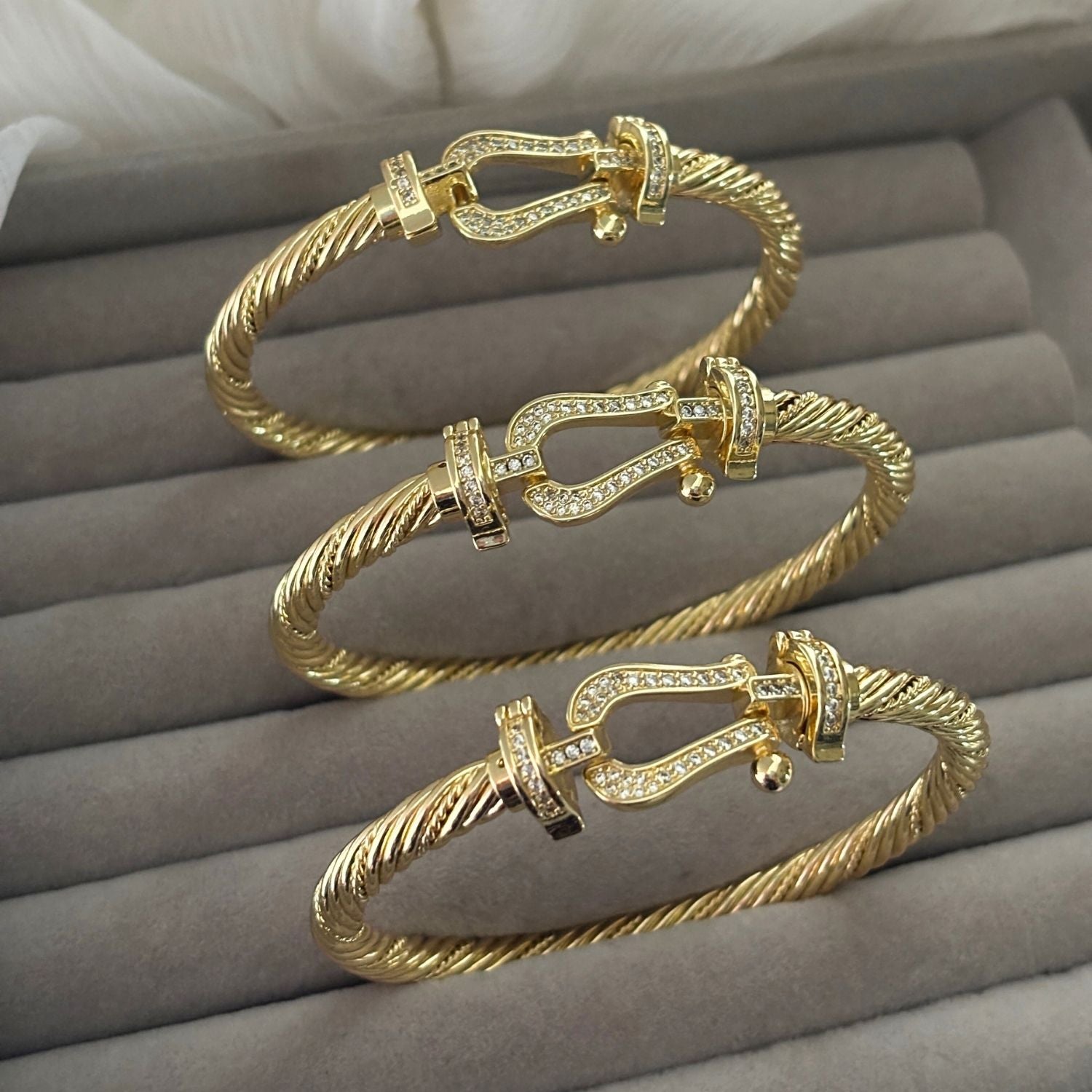 Twisted Horseshoe Bangle