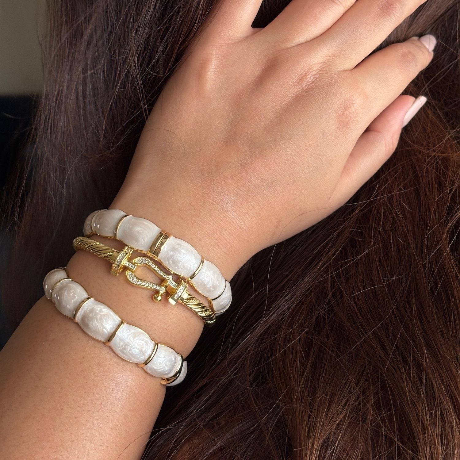Twisted Horseshoe Bangle